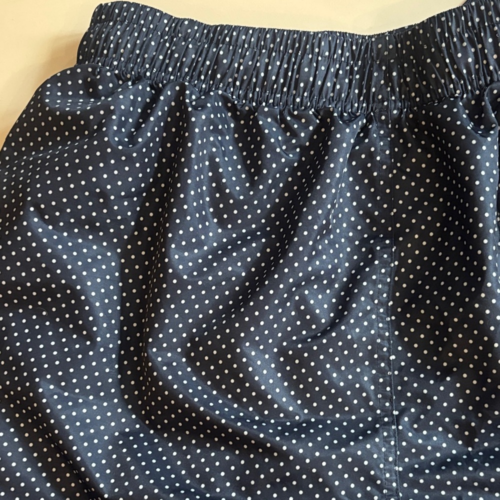 2xist Dark Blue Swim Trunks with White Swiss Dots NWOT - Picture 13 of 15